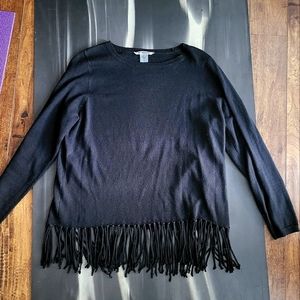 FRINGE Black Sweater